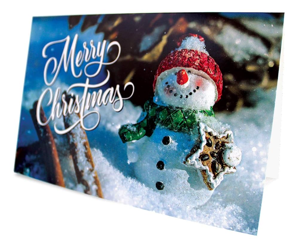 洋書 Portable Holidays: Snowman&Santa Merry Christmas Card Set Snowman Christmas Greeting Cards