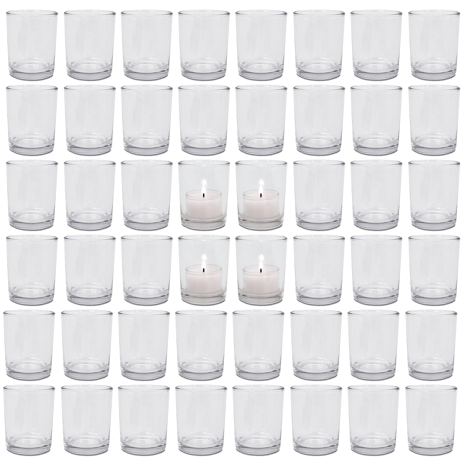 Teelichtglas PUR - klar (48 Stück)