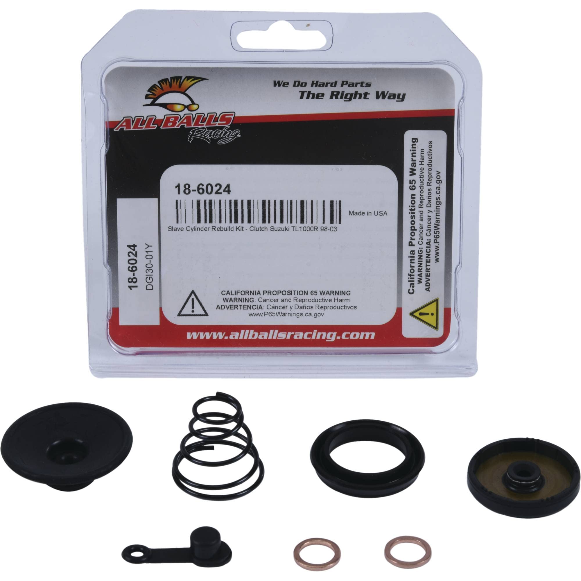 All Balls 18-6024 Kit cylindre d'embrayage compatible avec/remplacement pour Suzuki TL1000R 1998-2003