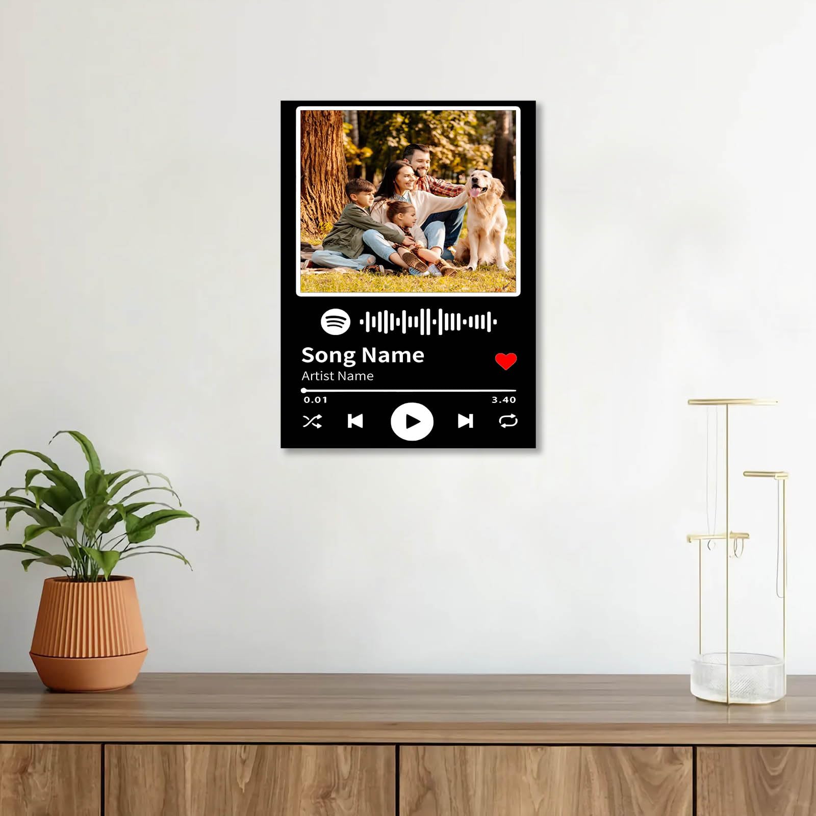 Custom Spotify Canvas Art - Regali di compleanno personalizzati per uomini e donne, anniversari, regali di San Valentino, copertine di album, poster musicale su tela personalizzato con foto