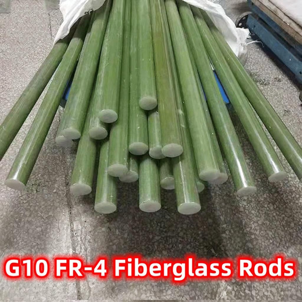 Varilla de fibra de vidrio G10 de 25 cm - Varilla redonda de aislamiento FR4 for aplicaciones eléctricas y mecánicas(28mm)