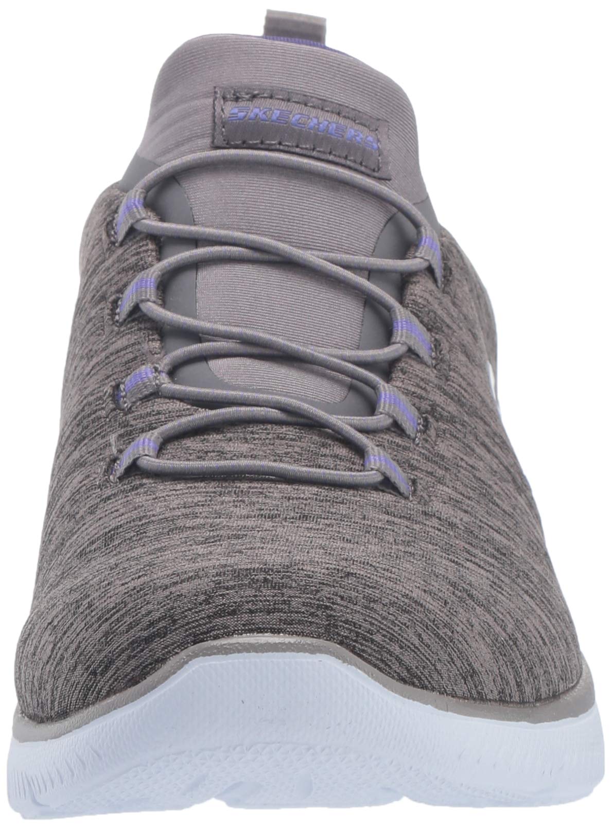 Skechers Women's Summits - Quick Getaway Sneaker: 11 Charcoal/Purple