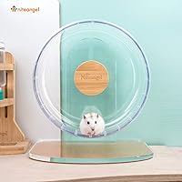 Vista 5 de Niteangel Ruedas de ejercicio súper silenciosas para hámster: ruedas giratorias silenciosas para correr para hámster con soporte ajustable