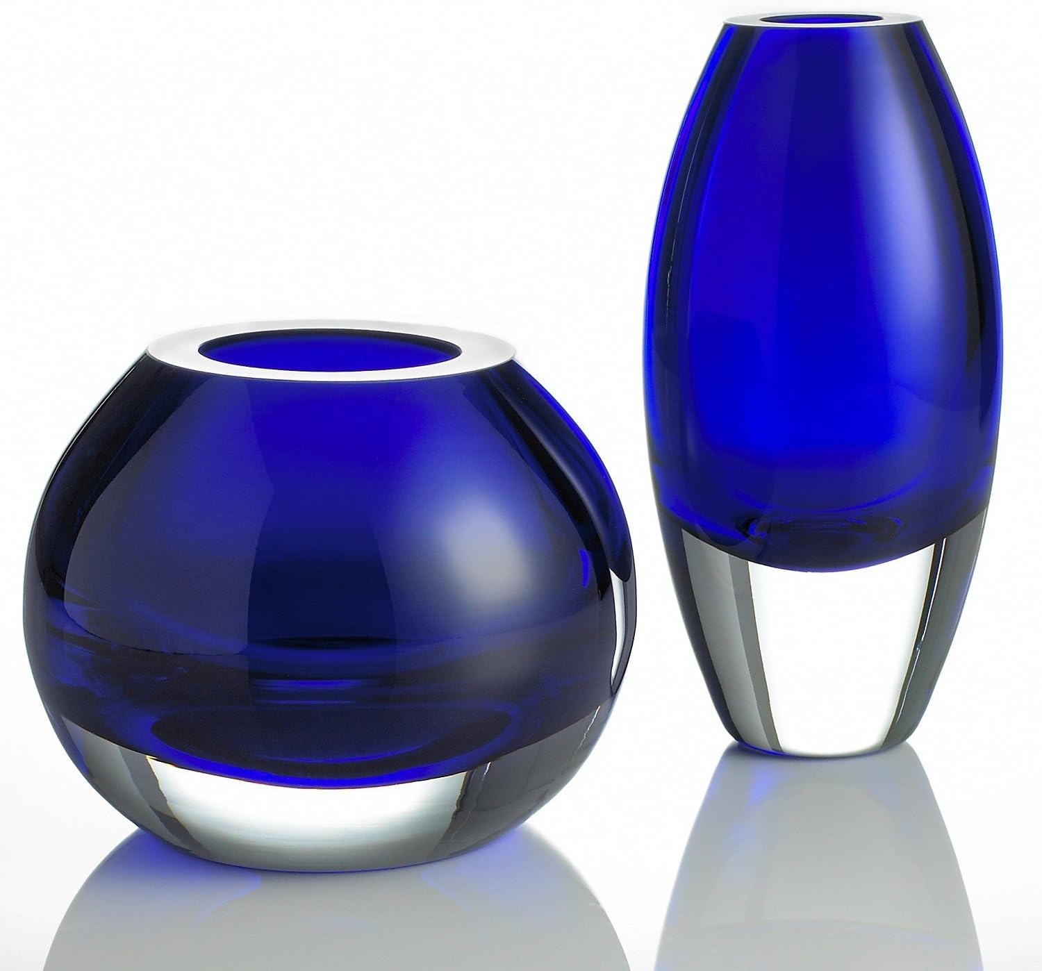 Kate Spade Garden Street Vase Heavy Blue Crystal New