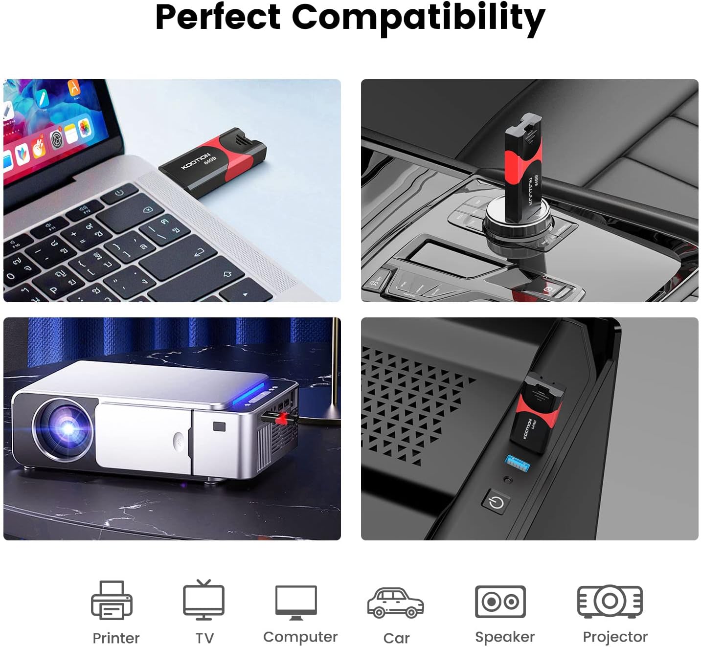 KOOTION 128 GB USB 3.0 Flash Drive Thumb Retractable 128G Zip Drive... - 第 38/39 張圖片