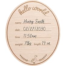 Kate & Milo Hello World Birth Announcement Sign