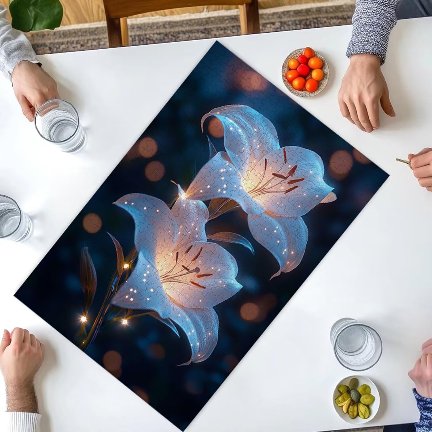 Puzzle 3000 elementów, puzzle dla dorosłych, wyzwanie puzzle, puzzle dla całej rodziny, napis na plecach, prezenty dla mężczyzn kobiet, temat: (Dream flowers) z-602