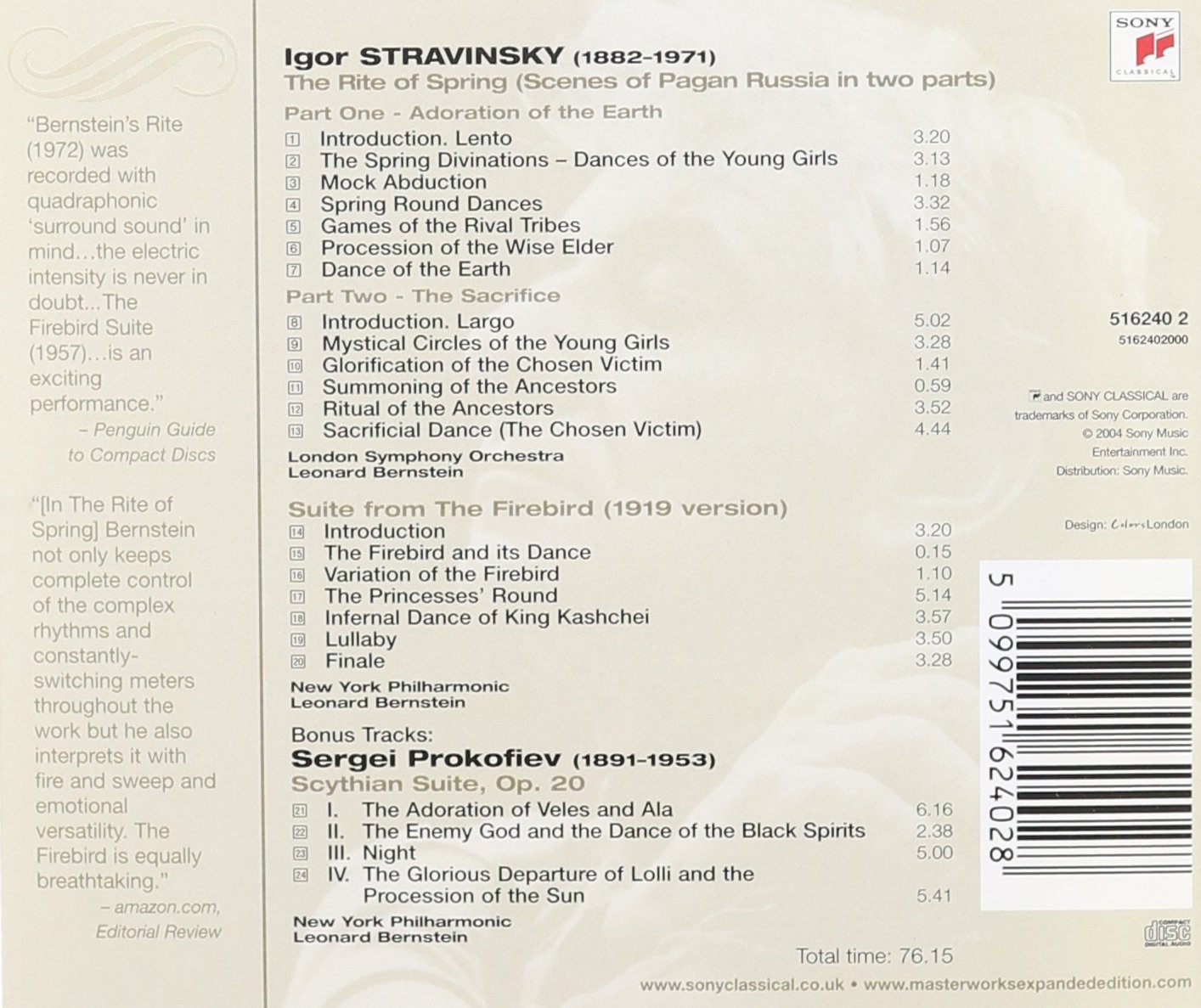 Stravinsky: The Rite of Spring & Suite from The Firebird