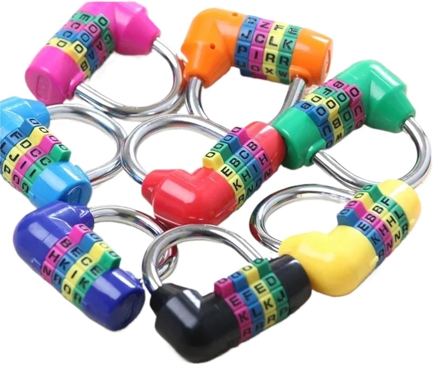 Combination Padlock 4 Code Password Lock for Gym Locker Bag MMS35 G 1Pcs(Black)