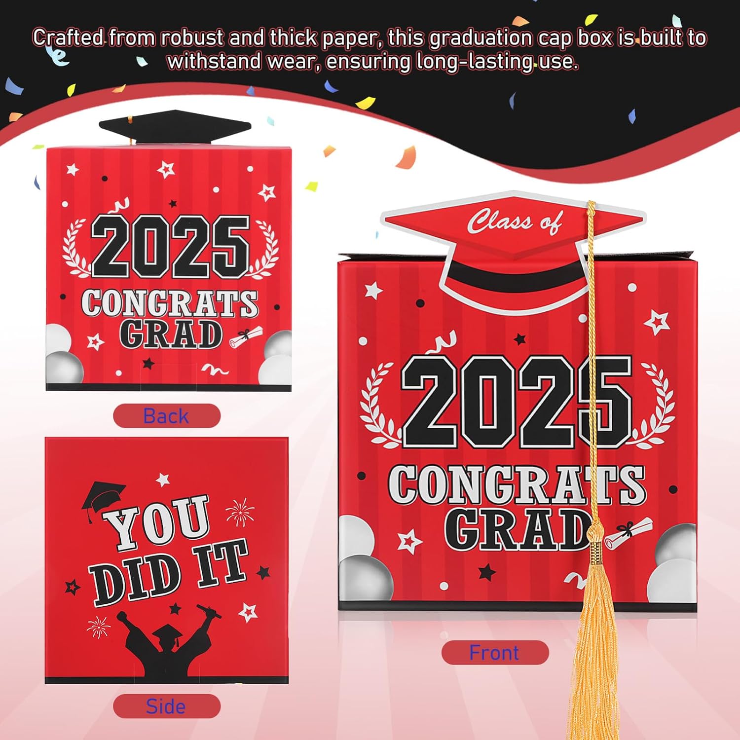 Tofficu Graduation Box 2025 Graduation Party Box Card Holder Season Decorations Card Party Supplies