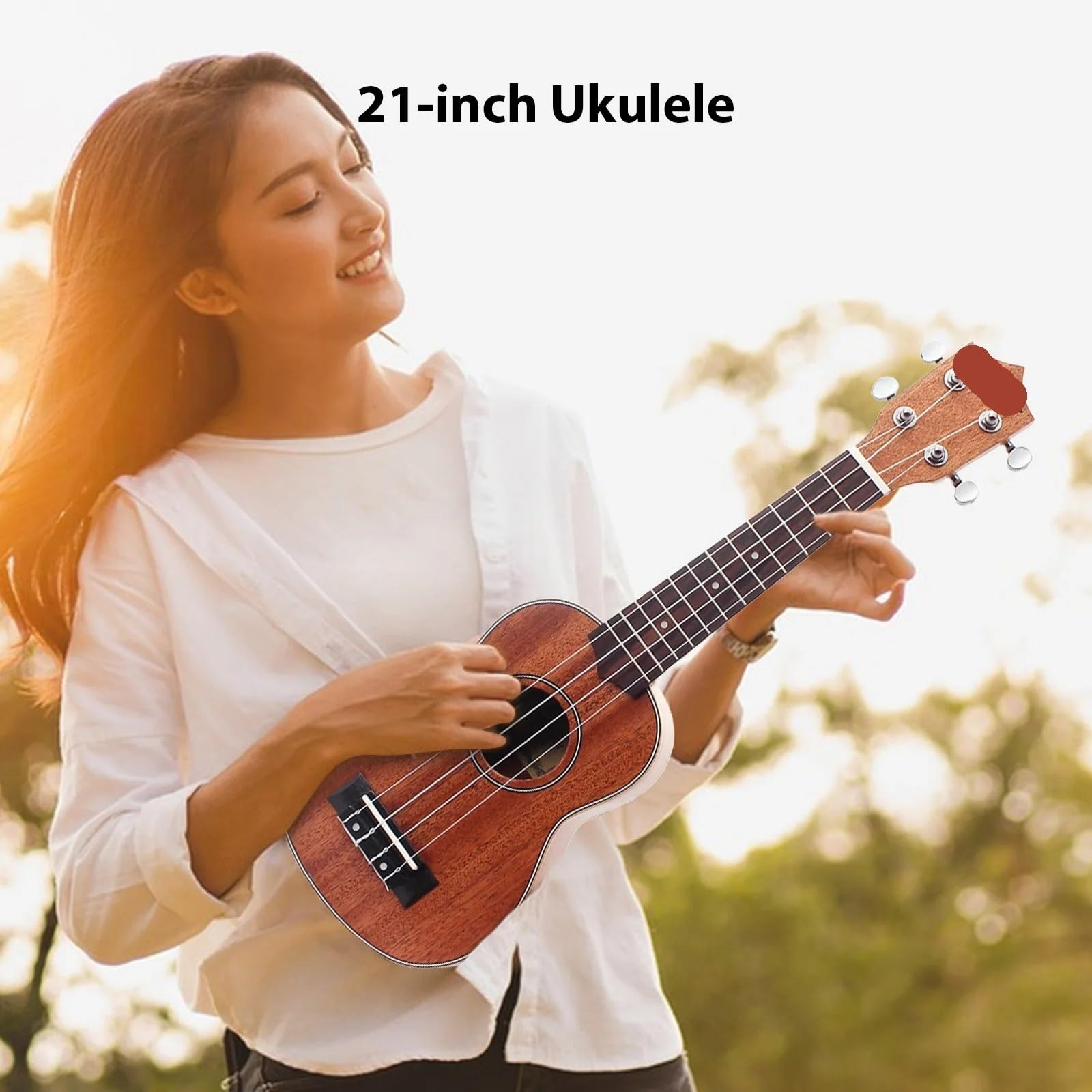 Ukulele Corde in Mogano for Ukulele Acustico da 21 Pollici for Strumenti Musicali Principianti for Studenti Principianti Professionisti