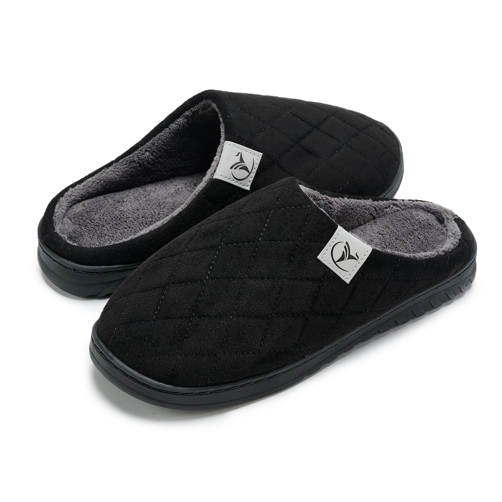 welltree Pantofole uomo donna casa morbido peluche memory foam inverno interno camera da letto caldo cotone scarpe antiscivolo