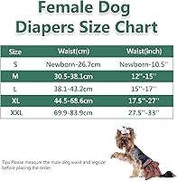 Vista 2 de Pañales lavables y reutilizables para perras, paquete de 3 pañales altamente absorbentes para perros en celo, pañales para perritos hembras, talla M