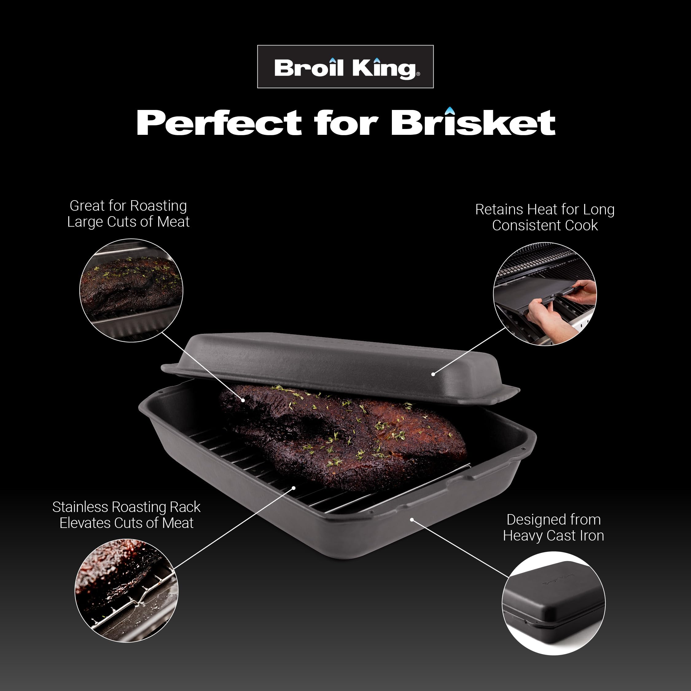 Amazon | Broil King 69610 鋳鉄マルチロースター ブラック | Broil