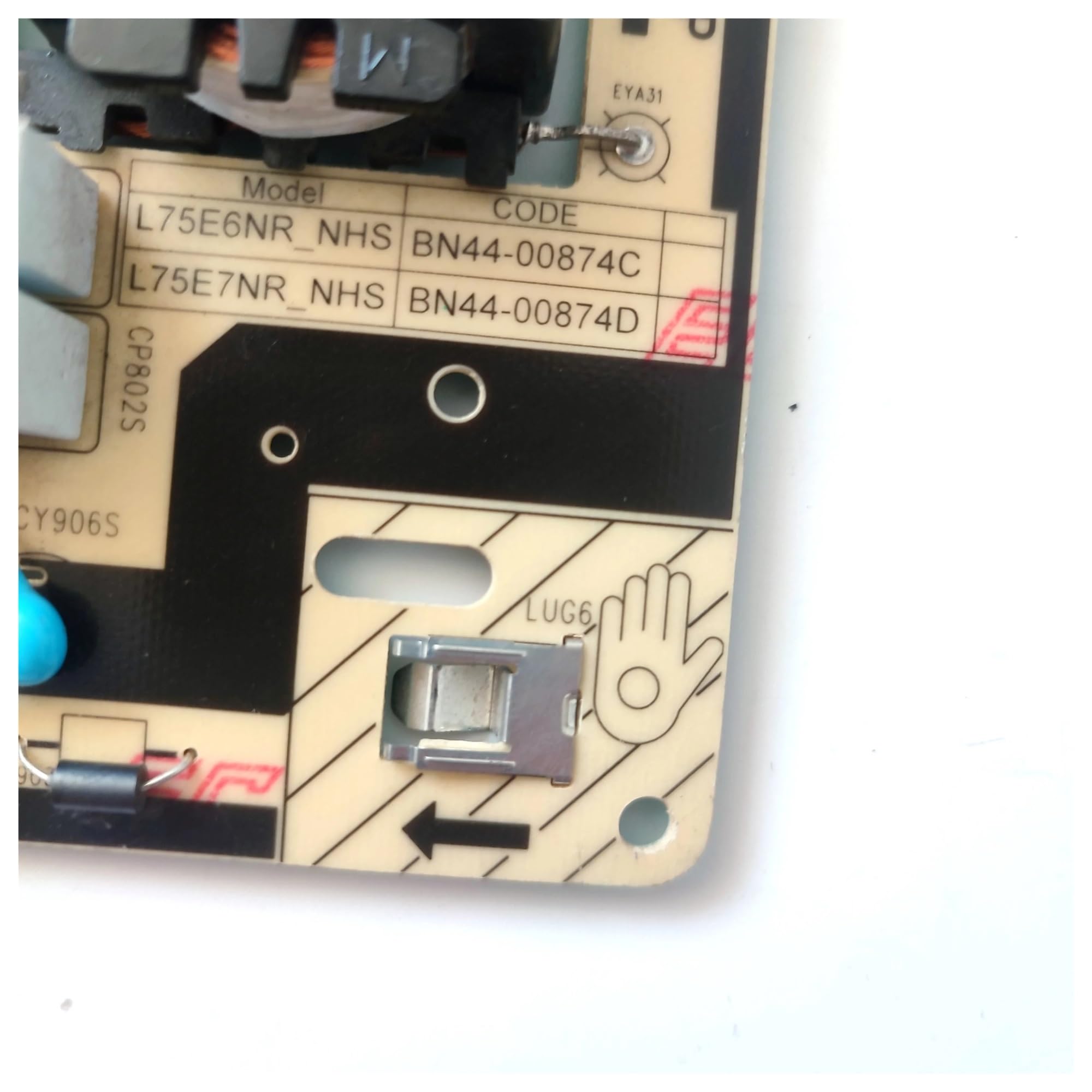 Carte d'alimentation/LED for téléviseur BN44-00874D L75E7NR_NHS Compatible avec les modèles GQ75Q6, QA75Q6, QE75Q6, QN75Q65, UA75NU8000, UE75NU8000 et UN75NU8000FXZA (75 pouces)