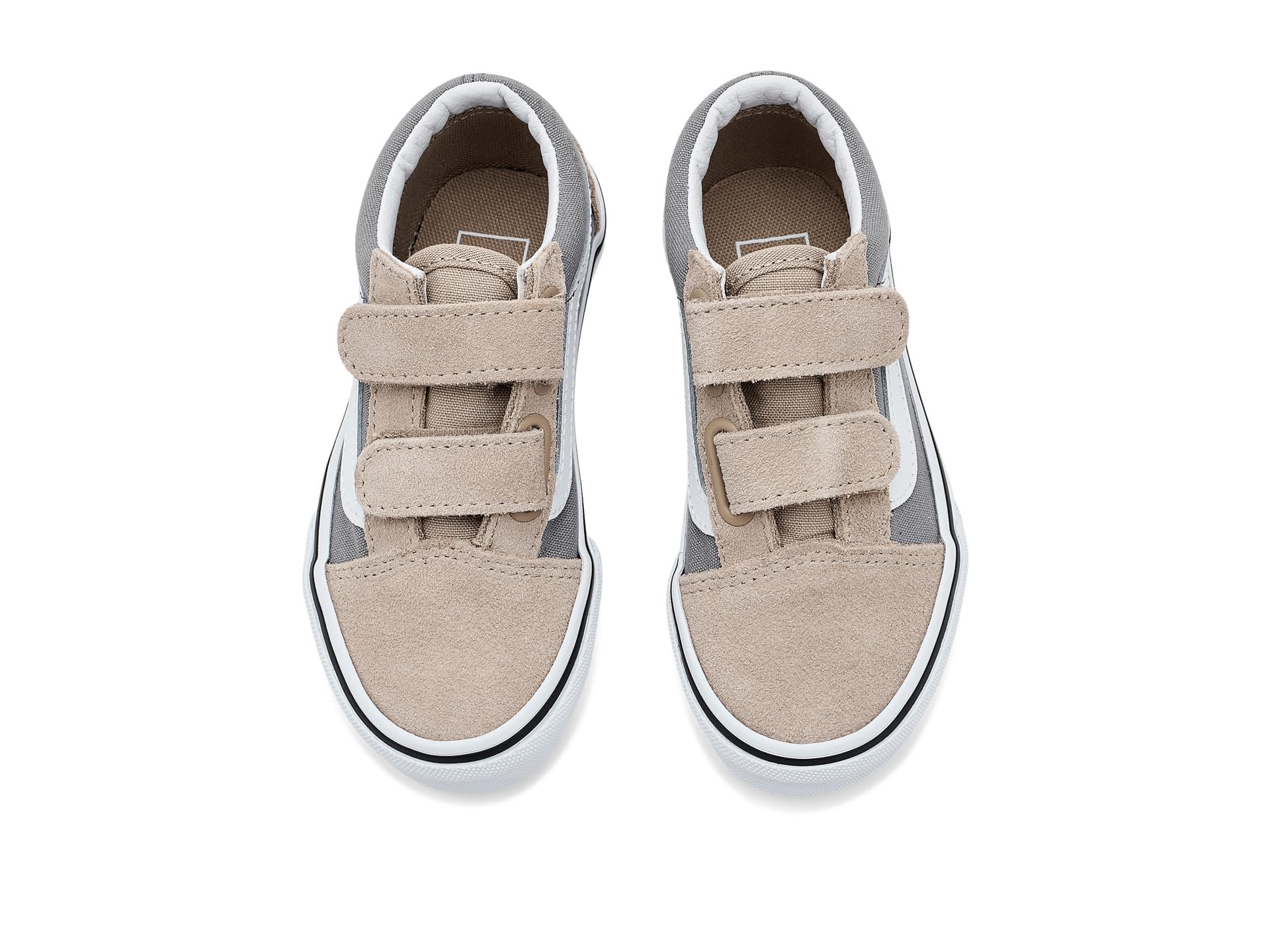 Vans Old SKOOL V CRW85T1 Gray Grigio Scarpe Bambino Sneakers Strappi