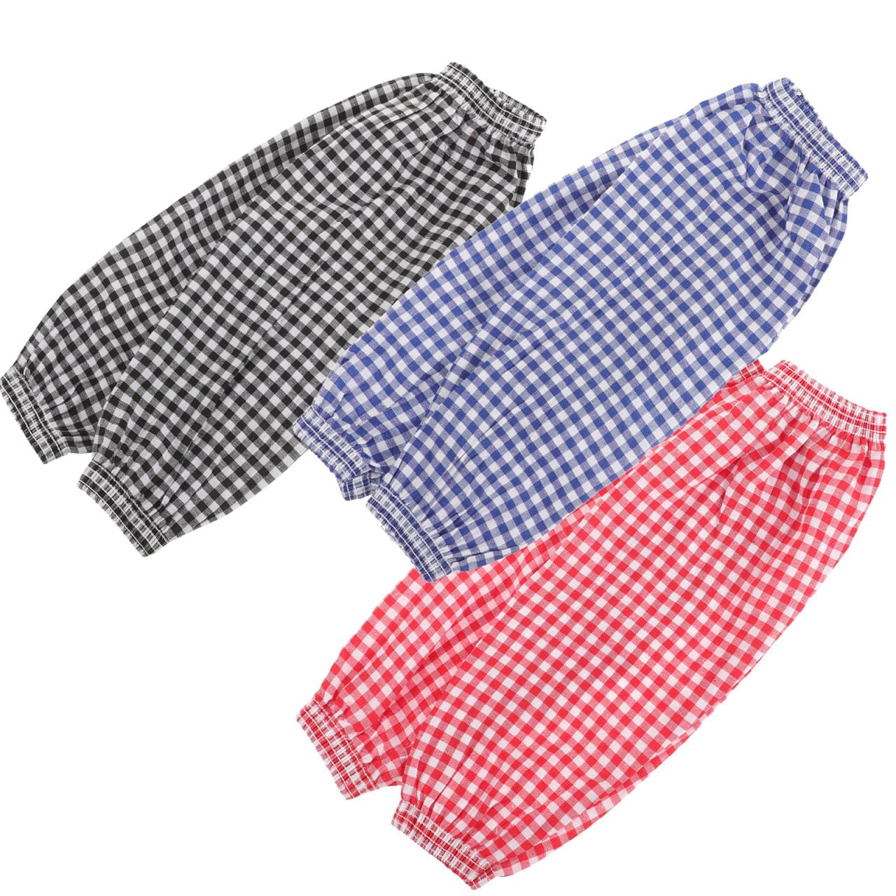 ifundom 3 pares de mangas a cuadros resistentes a las manchas, mangas de brazo de carnicero, fundas de brazo de cocina, fundas para el hogar, sobremangas; fundas para lavar sobre las mangas de las