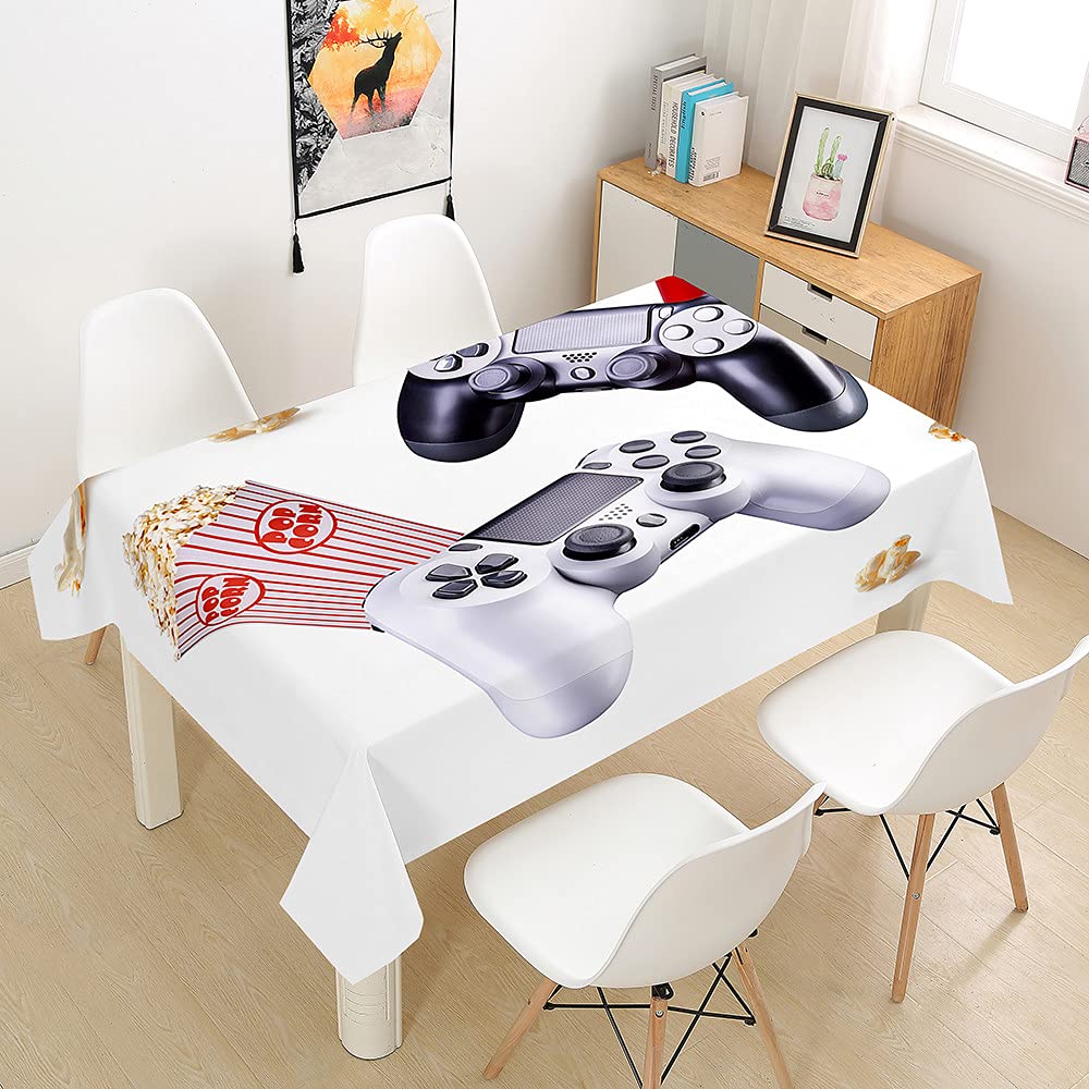 Tovaglia Rettangolare Antimacchia 100x100 Cm – Gioco Nero, Impermeabile In Poliestere Per Tavolo Da Pranzo E Giardino