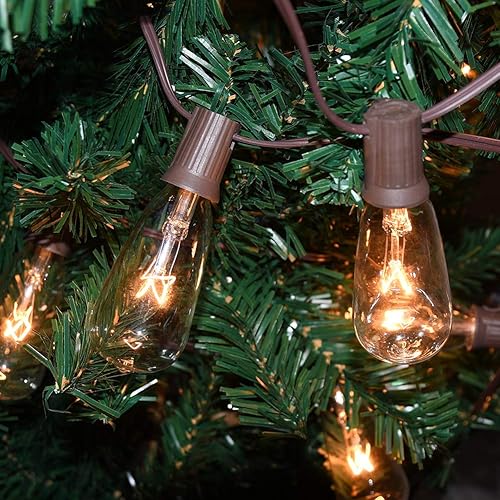 Miniatura 4 de Goothy - Juego de 20 luces de cadena para exteriores de 20 pies, estilo Edison ST40, para jardín, patio, fiesta, boda series para interiores (más 2