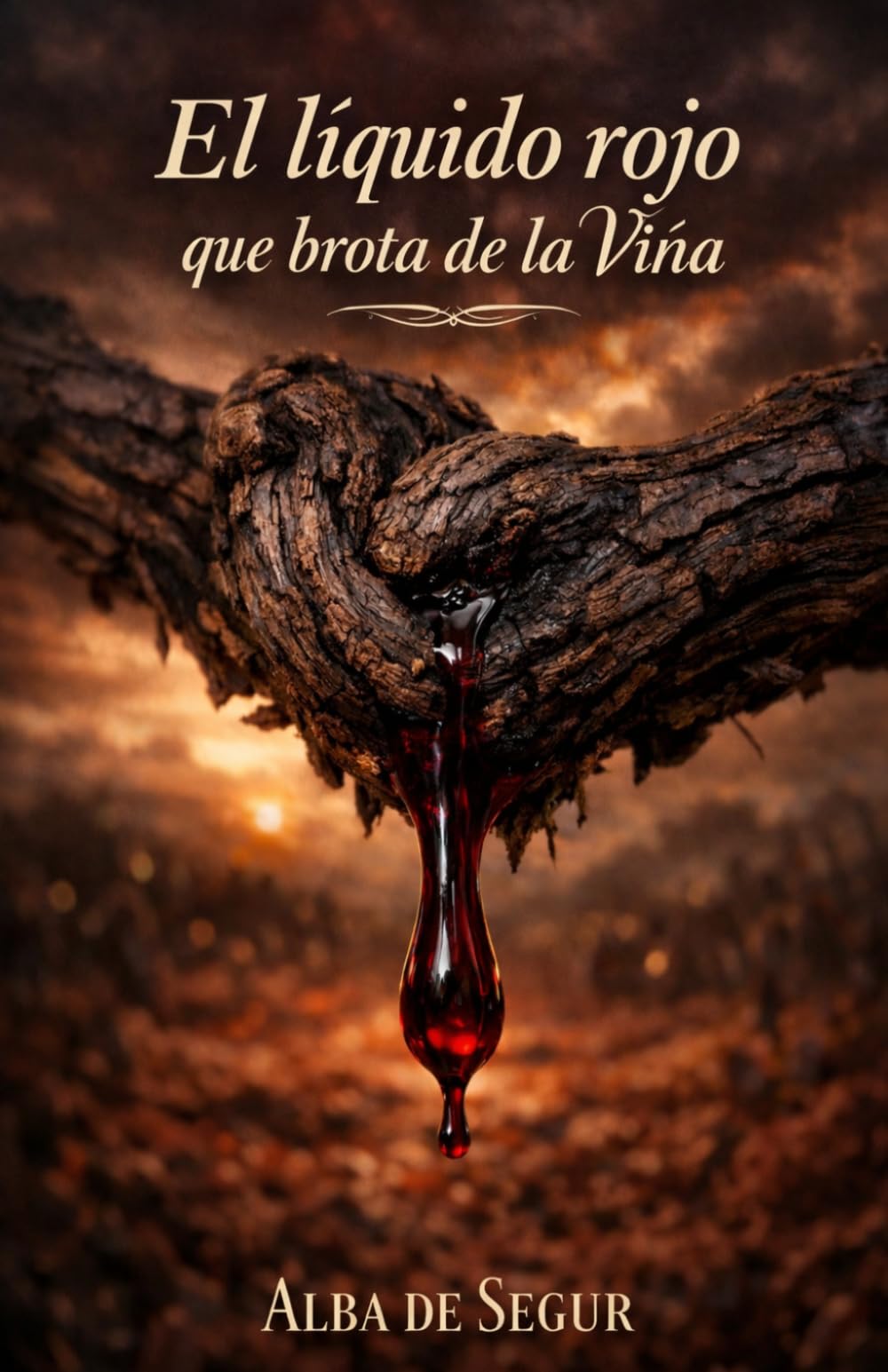 El líquido rojo que brota de la viña