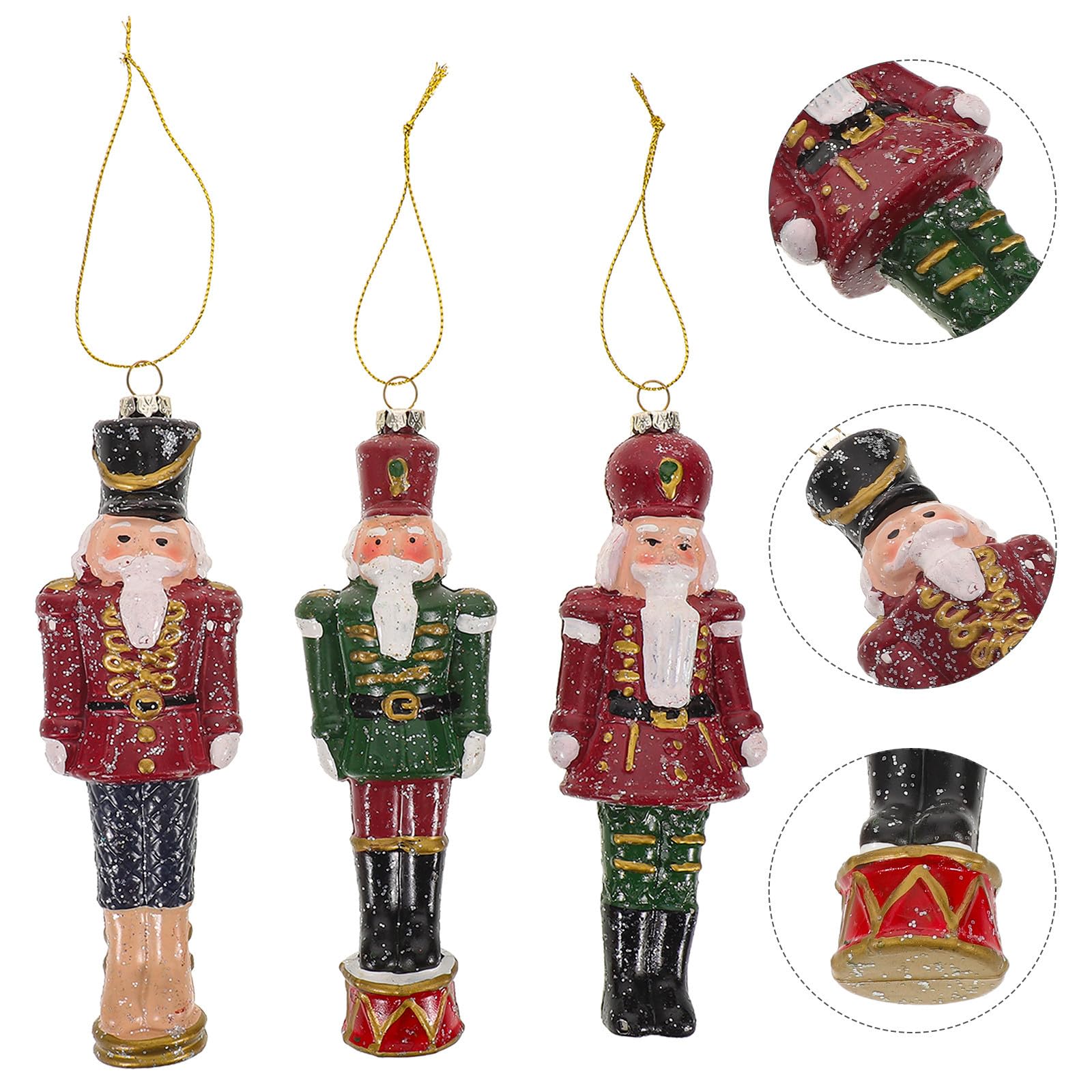 FRCOLOR 12 Piezas Adorno de Cascanueces para Árbol de Navidad de Plástico