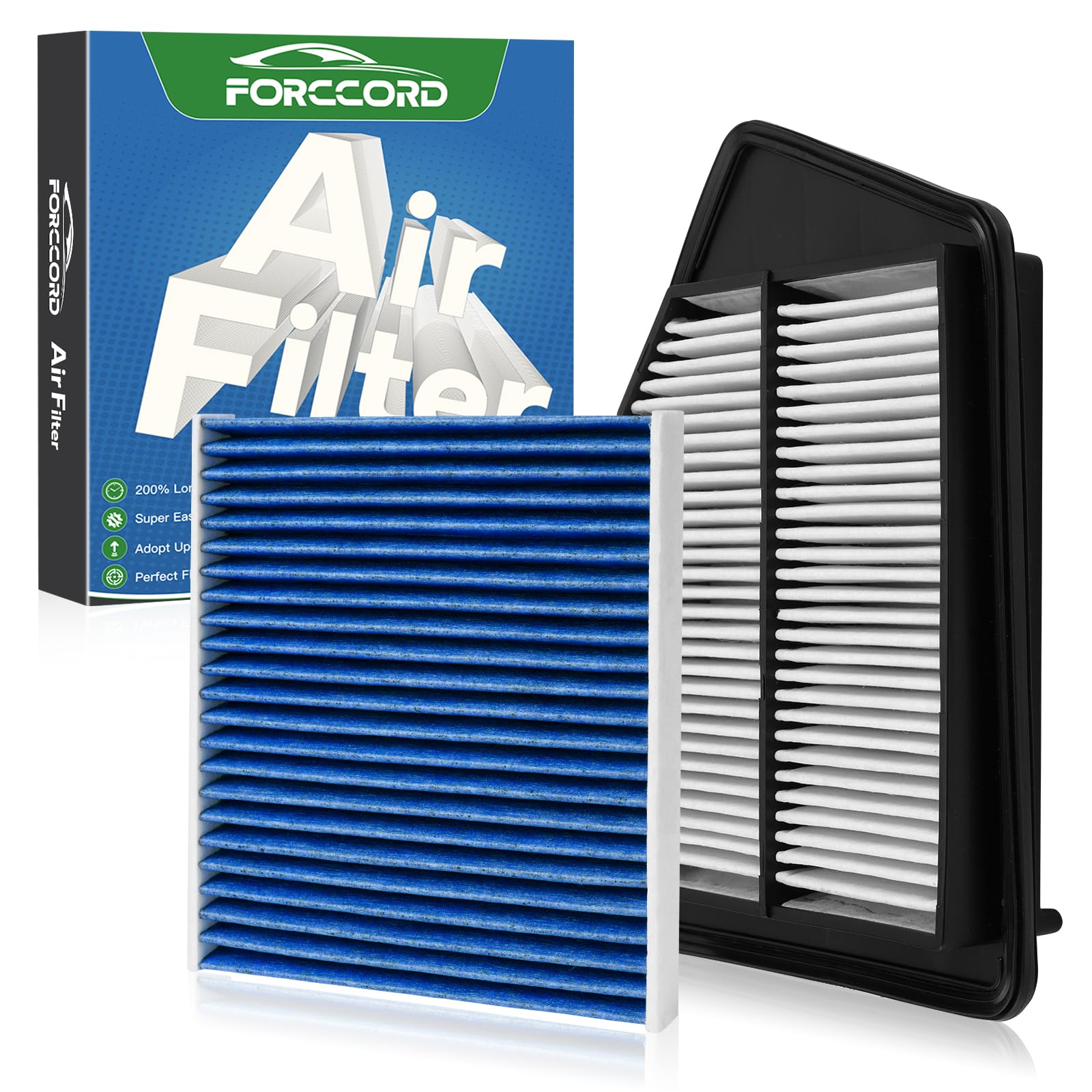 Cabin &amp; Engine Air Filter Kit for 2013-2017 Accord 2.4L, 2015-2020 TLX 2.4L