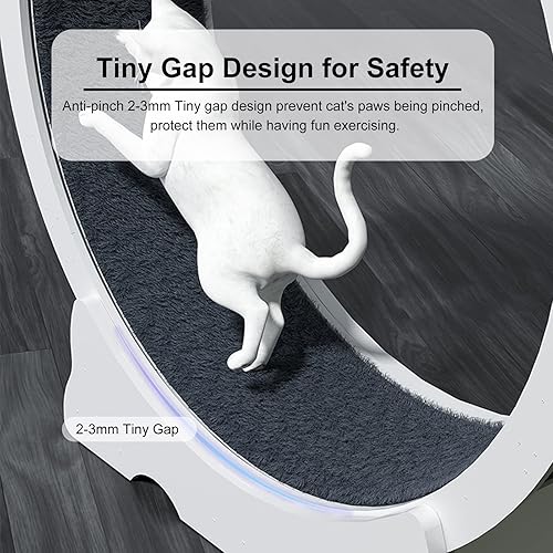 Miniatura 3 de Caminadora de fitness para gatos para perder peso, rueda de correr para ejercicios de gatos, accesorios para gatos de interior, correr, girar y