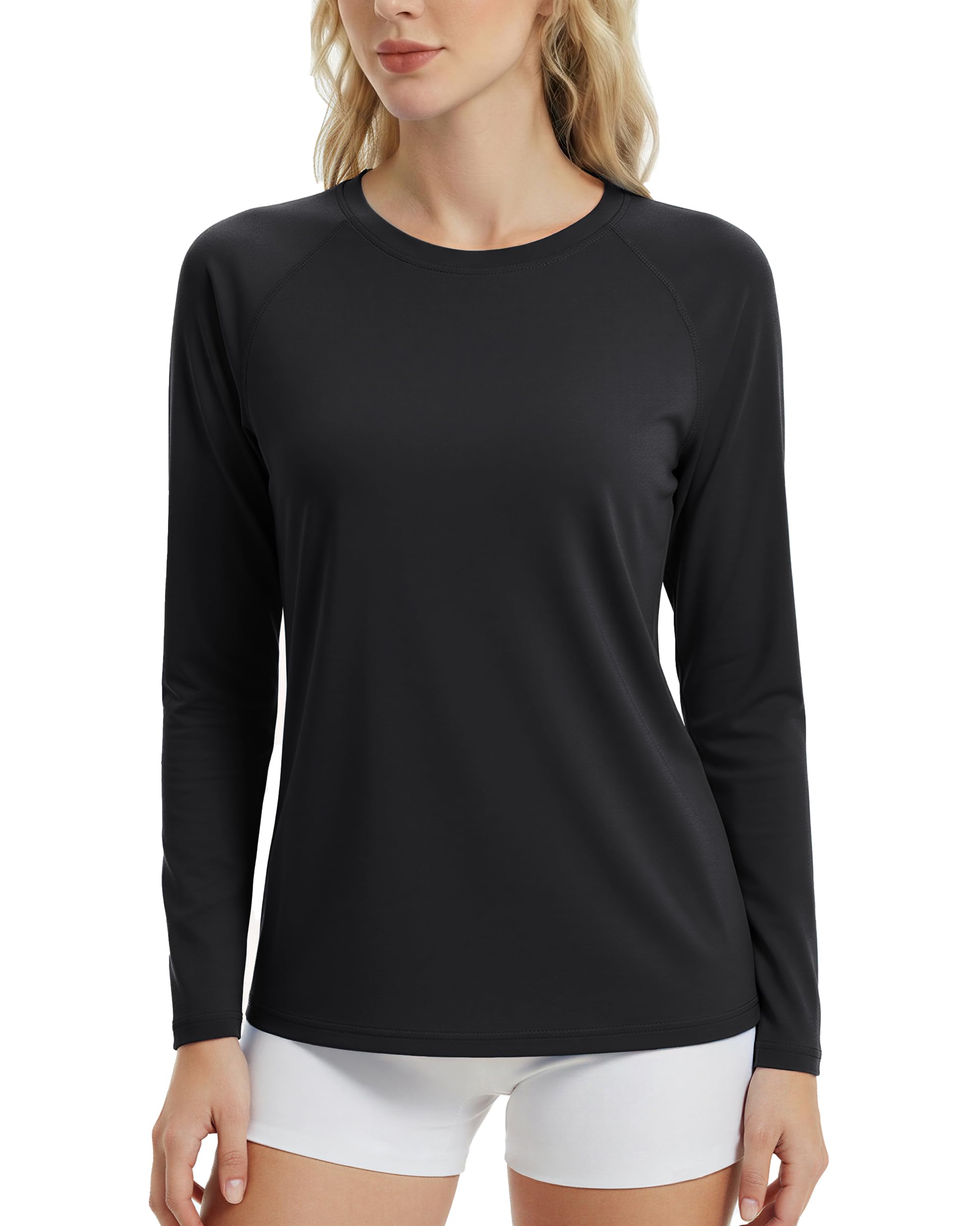 Boladeci Women's Sun Shirts UPF 50+ UV Protection Rash Guard Long Sleeve Swim Shirts Quick Dry Lightweight Workout Tops