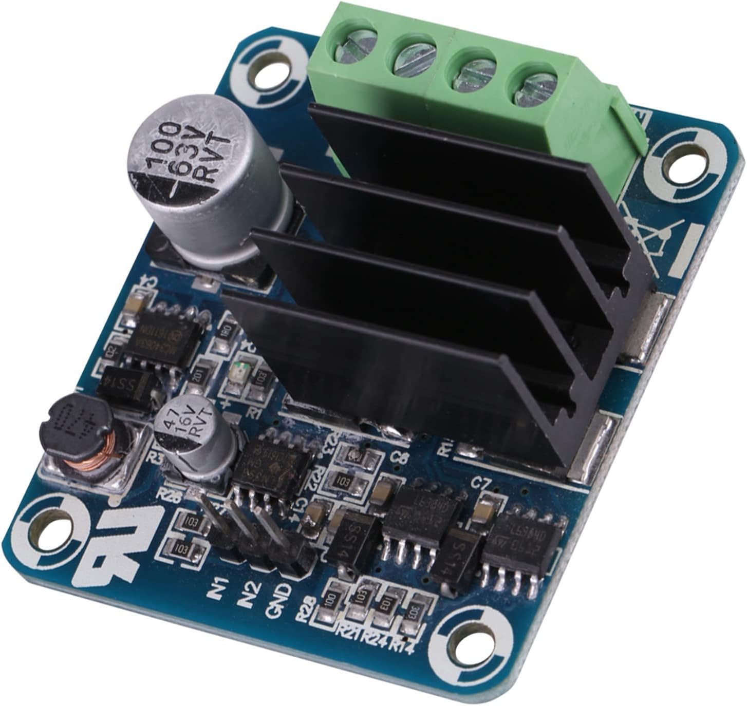Luqeeg Large Current 50A H Bridge Driver Module, MOSFET, PWM Isolation, Motor Forward Reverse, High Power Single Channel Motor Driver Module, 3.3V-12V Power, for Motor Control