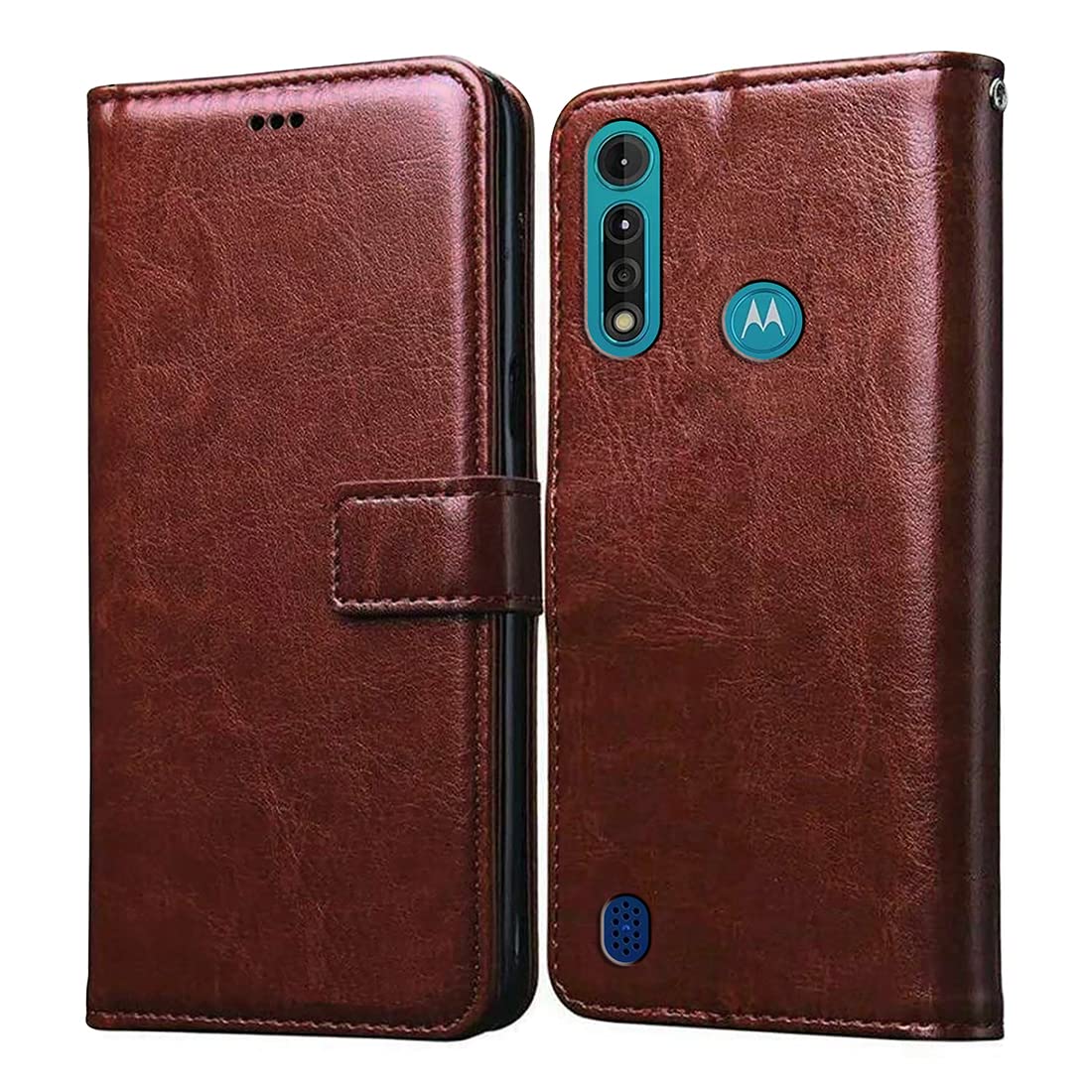 Casotec Flip Cover for Motorola Moto G8 Power Lite | Premium Leather Finish | Inbuilt Pockets & Stand | Flip Case for Motorola Moto G8 Power Lite (Brown) (B09N9MPQKZ) Amazon Price History, Amazon Price Tracker