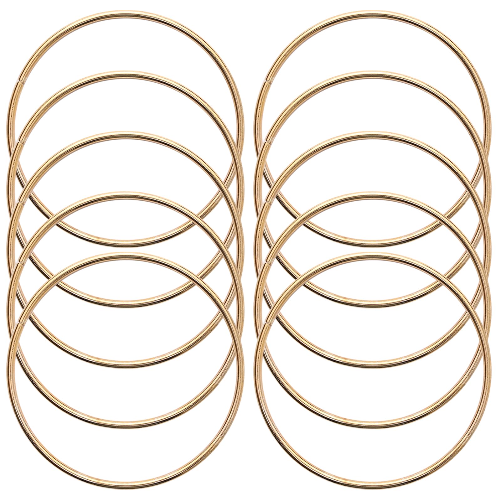 12 Pezzi Cerchi Metallo Per DIY - Anelli 10/12/15/20 Cm Per Ghirlande, Acchiappasogni E Decorazioni - Foto 10