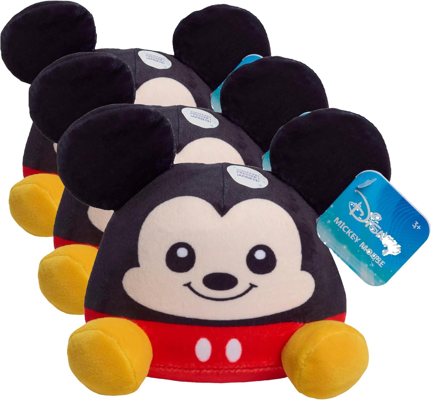 Disney Classics Mickey Mouse Small Weighted Plush, 5-inch Stuffed Animal, Kids Toys for Ages 3 Up by Just Play
