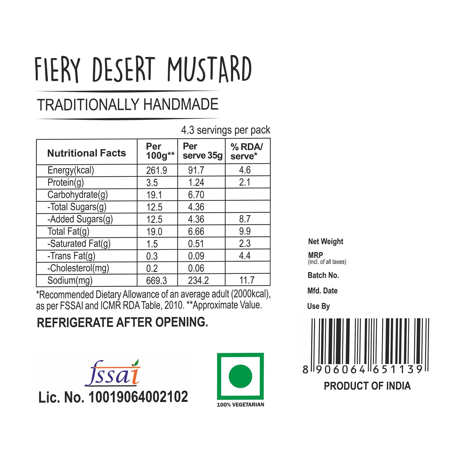 Wingreens Farms Fiery Desert Mustard (180g) 3