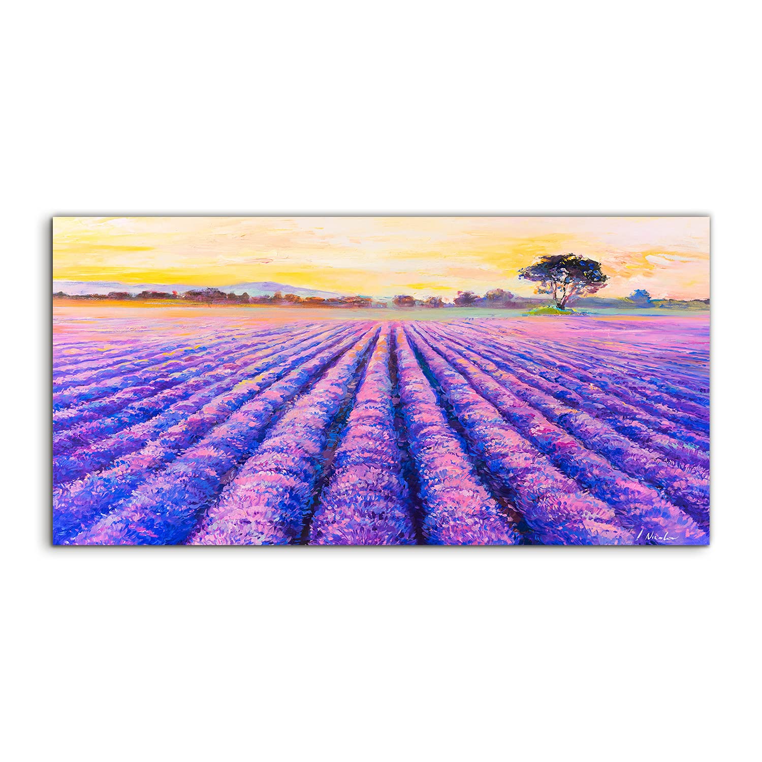 Tableau photo art acrylique Lavender abstraction de 120x60cm - 8