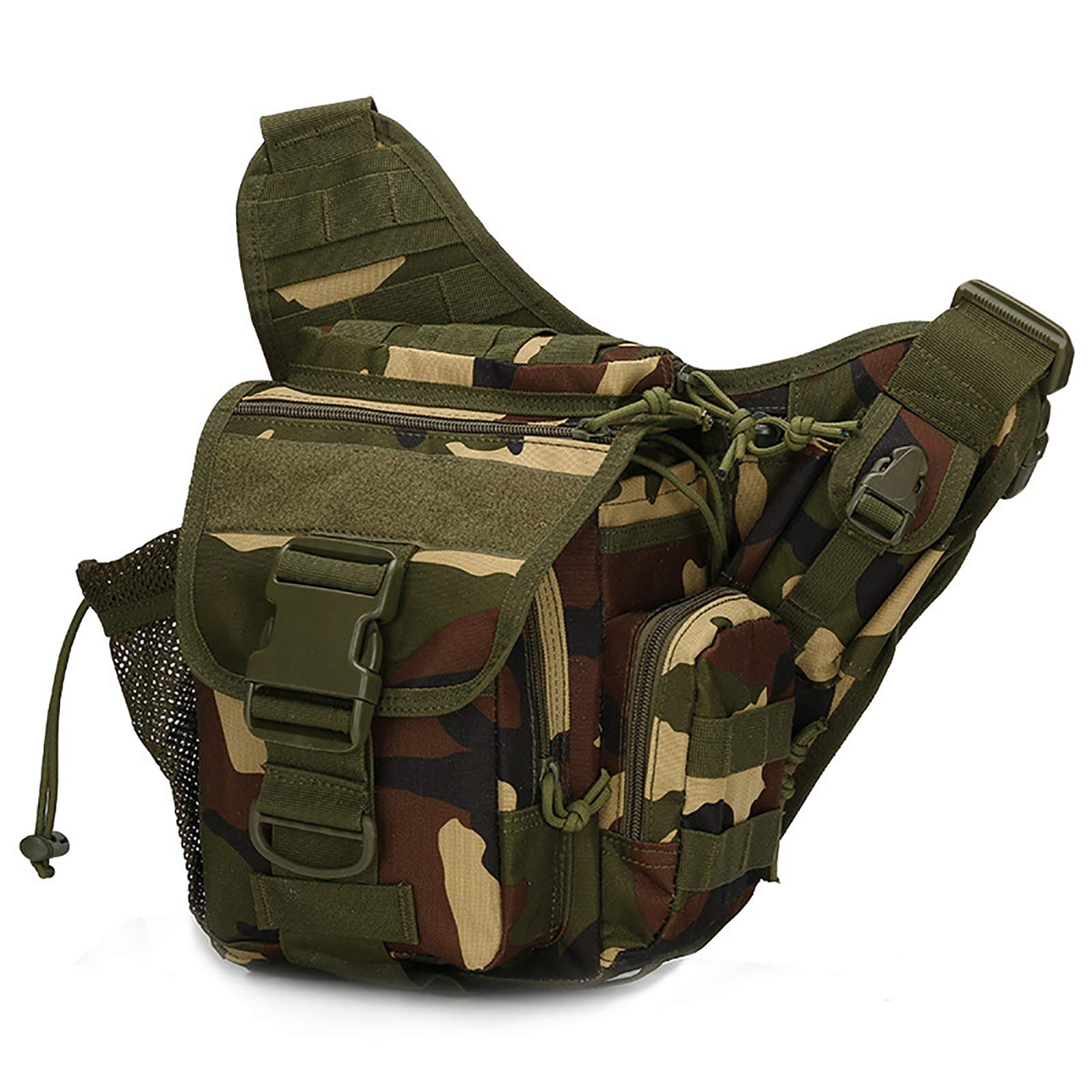 Borsa Tattica in Vita Borsa a Tracolla Leggera Borsa Camuffamento All'aperto Borsa Toracica Super Tattica Adatta per Escursioni Campeggio E Alpinismo I