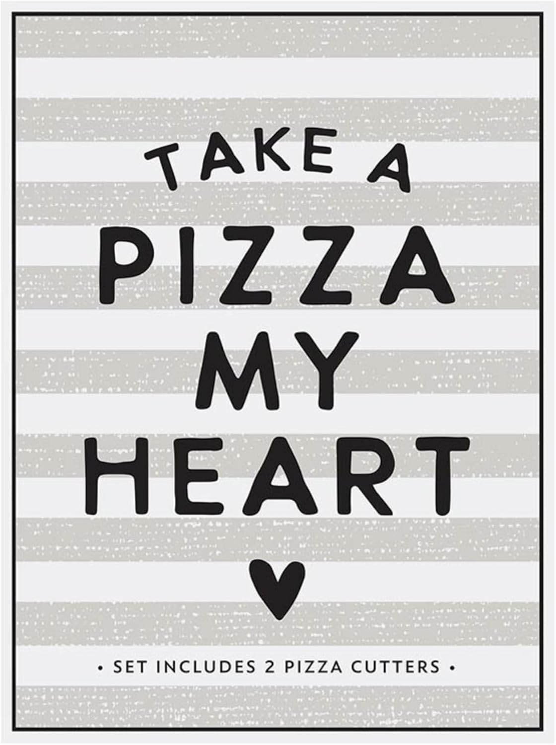 Santa Barbara Design Studio Pizza Knife and Cutter Set Gift Book Box, 2-Count, Pizza My Heart