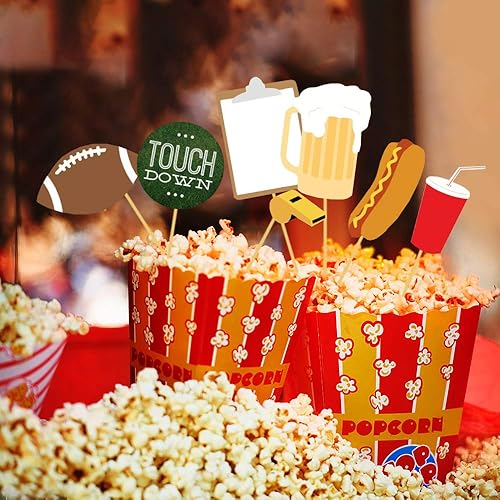 Miniatura 4 de Partico - Kits de accesorios para cabina de fotos del Super Bowl, recuerdos de fiesta para fiestas de fútbol, suministros temáticos de decoración,
