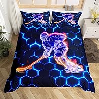 Vista 8 de Funda de edredón de béisbol matrimonial, juego de ropa de cama con temática de juegos de deportes de pelota para niños, funda de edredón de guantes