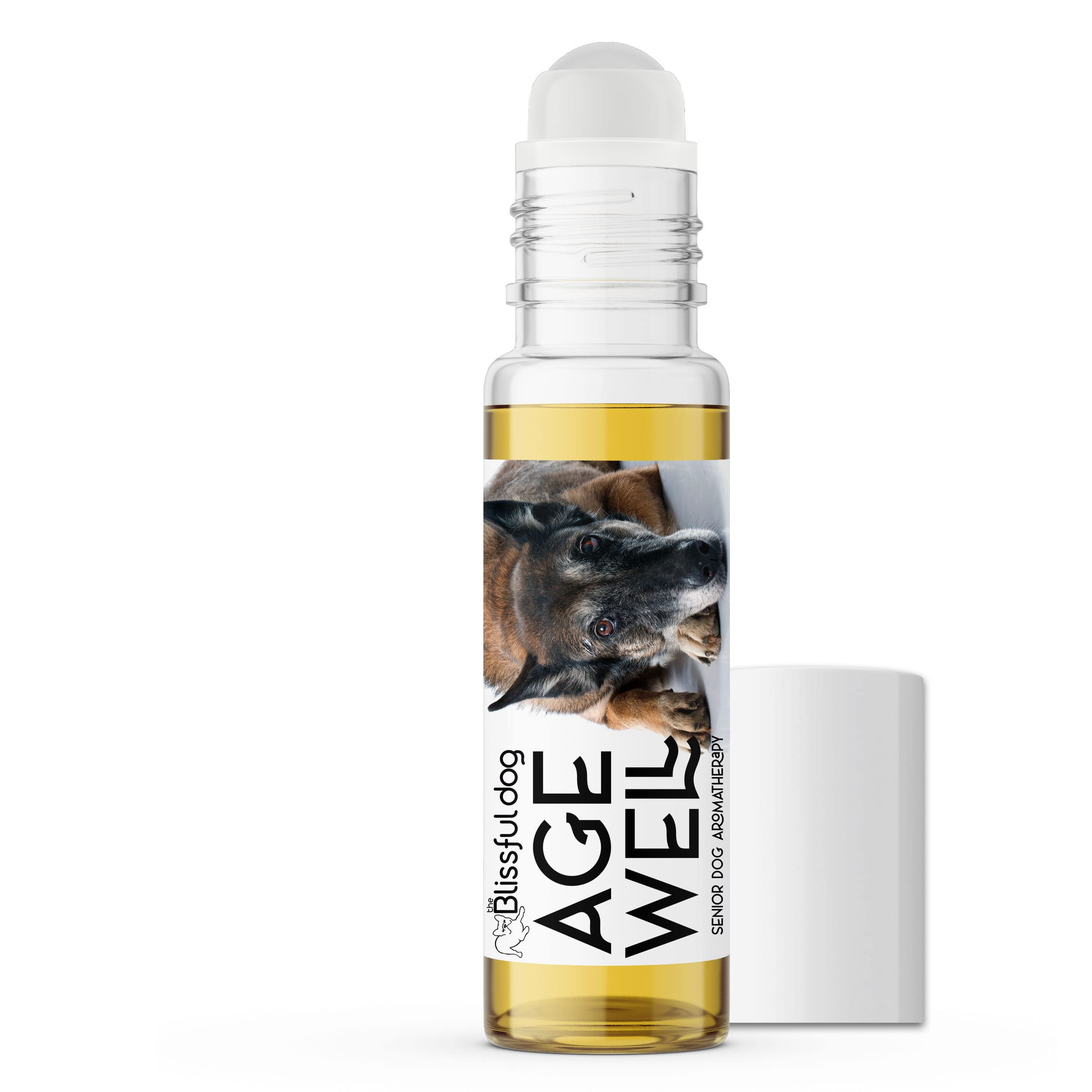 The Blissful Dog Belgian Malinois Age Well Dog Aromatherapy Roll-On Bottle for Your Dog's Peaceful Ageing