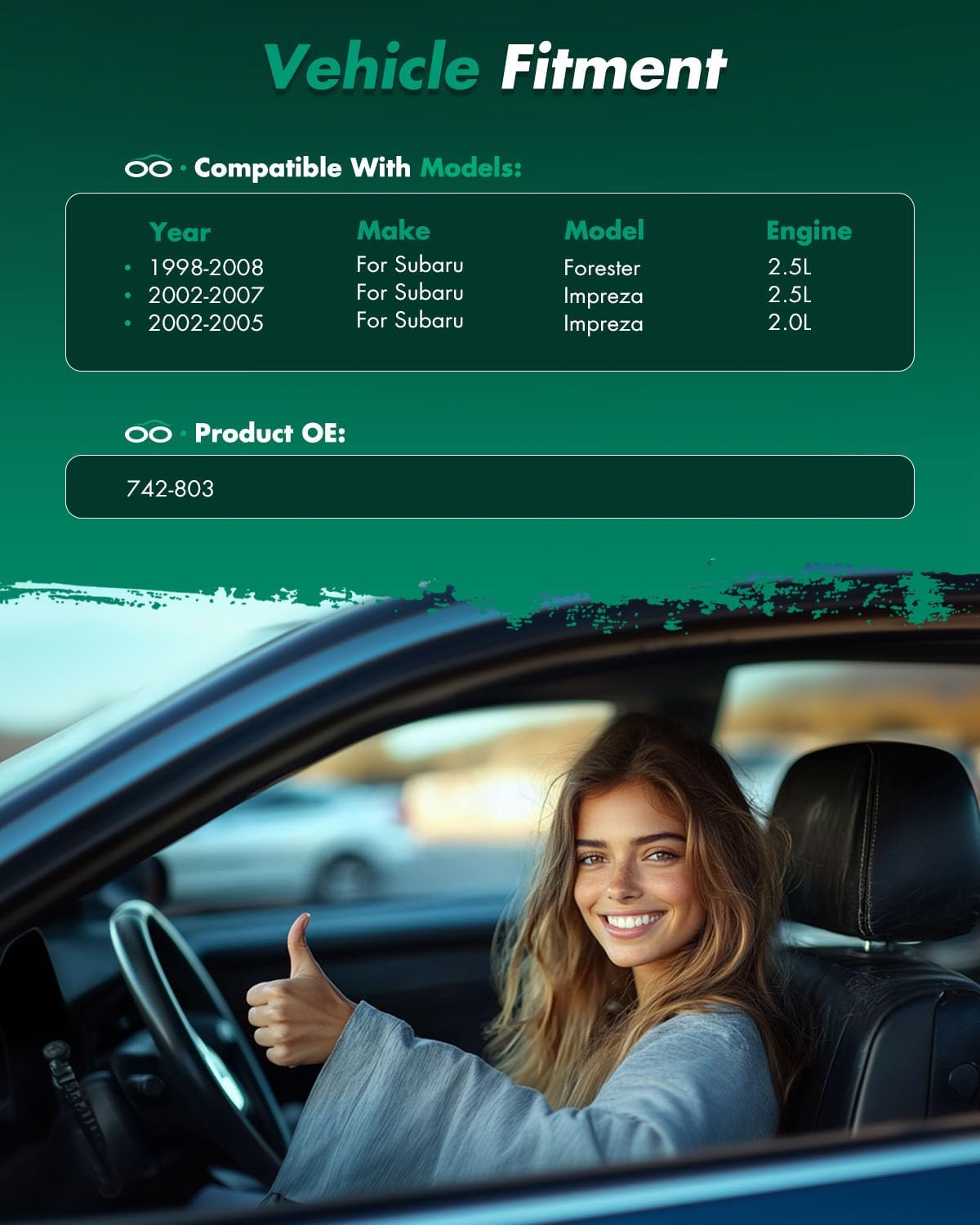 SCITOO Power Window Lift Motor 1998 1999 2000 2001 2002 2003 2004 2005 2006 2007 2008 for Subaru Forester,2002 2003 2004 2005 2006 2007 for Subaru Impreza 742-803