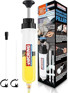 VICRING Fluid Extractor 200CC Oil Extractor Pump Manual Suction Vacuum Made Plastic Automotive Fluid Syringe Pump Car Fuel Transfer 7oz Syringe Type Oil Pump
