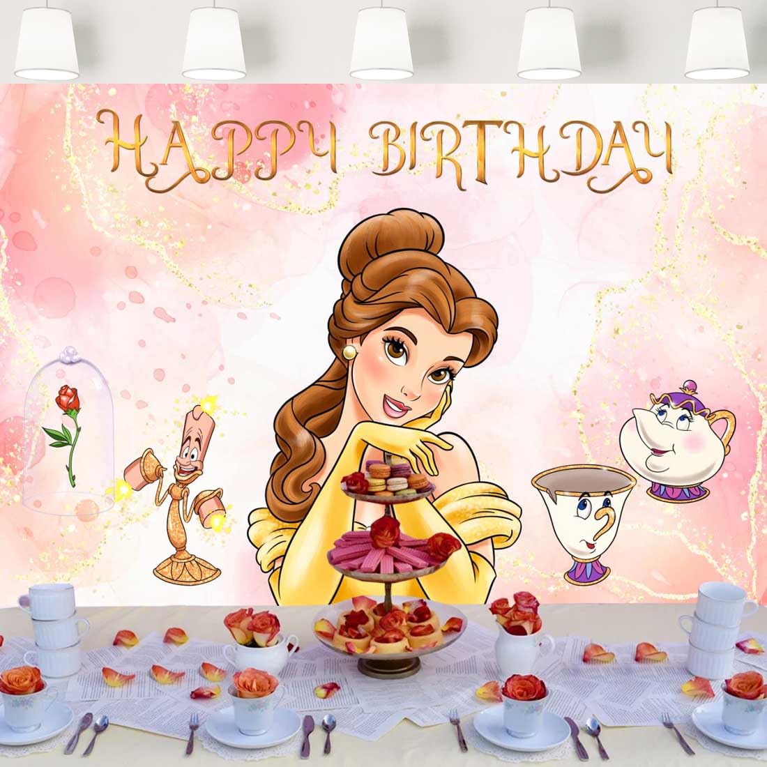 Pfirsich Prinzessin Geburtstagsparty-Hintergrund – 1,5x0,9 M Vinyl-Banner Mit Ballons & Cupcake-Toppern, Für Foto-Shootings & Deko