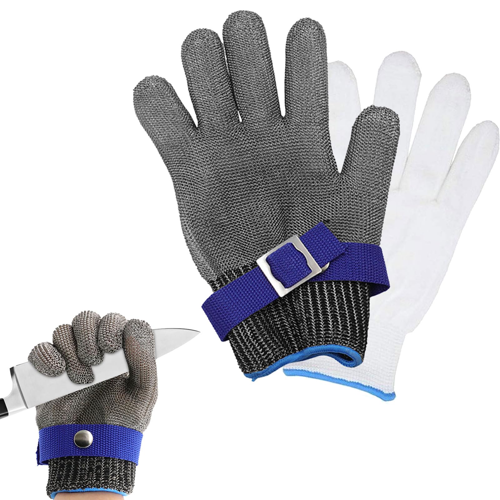 Kettenhandschuh Küche,Schnittschutzhandschuhe Küche,Schnittschutz Handschuhe,Edelstahldraht Metzger Handschuh,Austernhandschuh Geeignet Den Umgang mit Lebensmitteln die Fleischverarbeitung (S-Code) bei Günstiger Preis