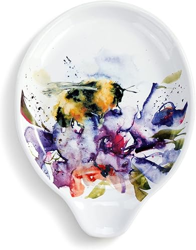 Miniatura 8 de DEMDACO Cuchara de cerámica de cerámica de 6 x 4.5 flores silvestres de acuarela