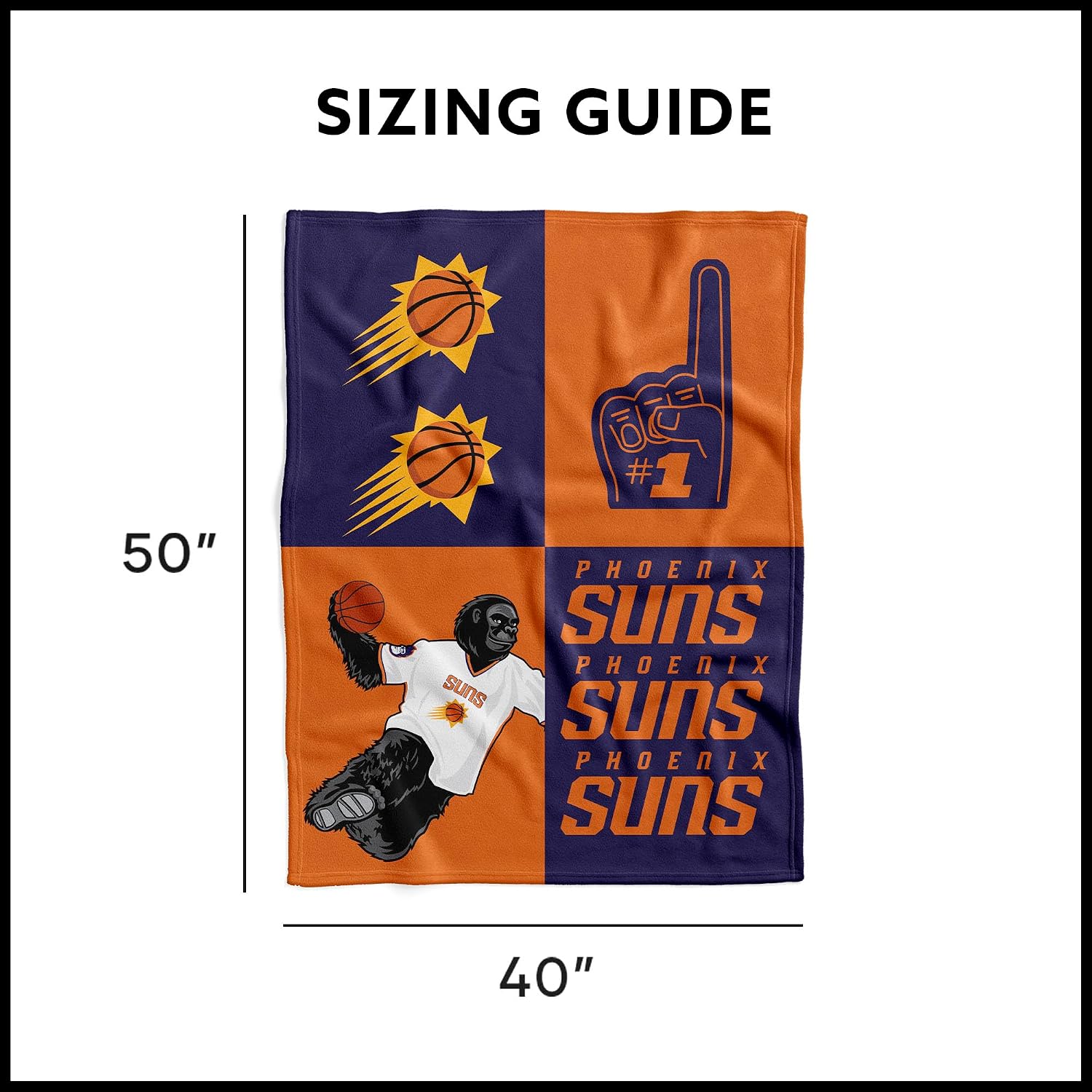 NBA Officially Licensed Baby Swaddle Blanket, 40 x 50 in, Soft Lightweight Polyester, Domino Design
