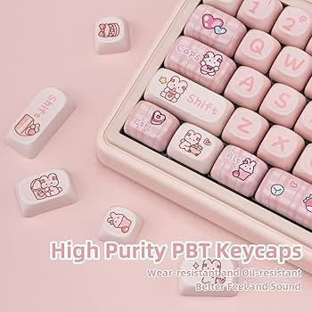 Amazon.com: JOLINTAL Cute PBT 144-Key Pink Gaming Keycaps Set MOA Amazon.com: JOLINTAL Cute PBT 144-Key Pink Gaming Keycaps Set MOA