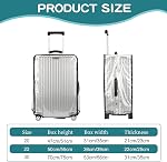 Effacer PVC Couvertures de bagages Protecteur, housses de valises transparentes, étanches à la poussière anti-rayure housse de bagages pour le voyage (20 Pouces)