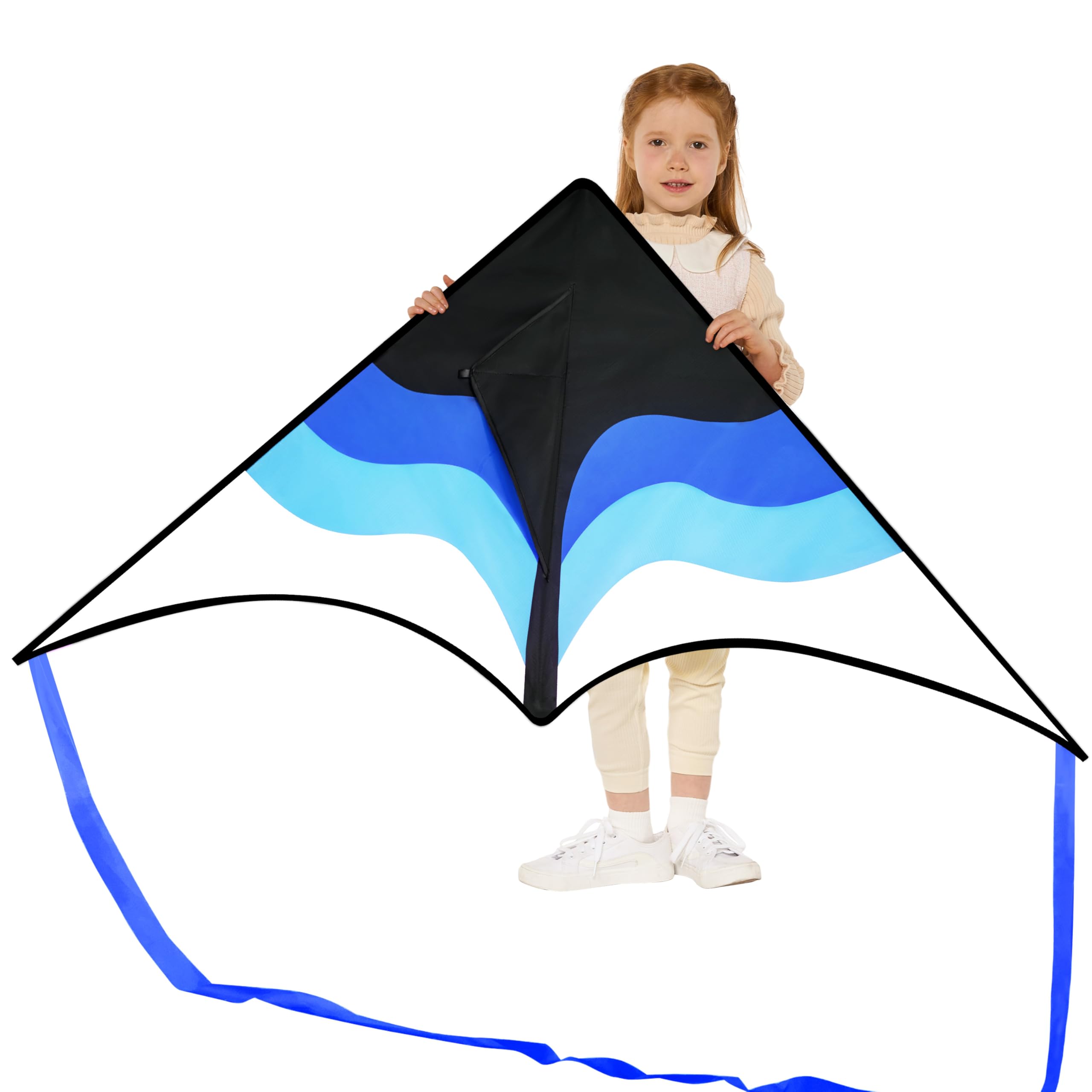 Amazon.com: SYNCFUN Large Delta Kite Gradient Blue– Easy to Fly