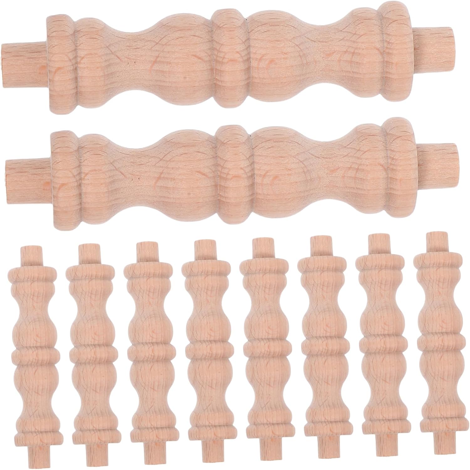 10pcs Wooden Baluster Spindles for Home Decor Column for Wine Cabinet Classic European Design Decorative Spindles