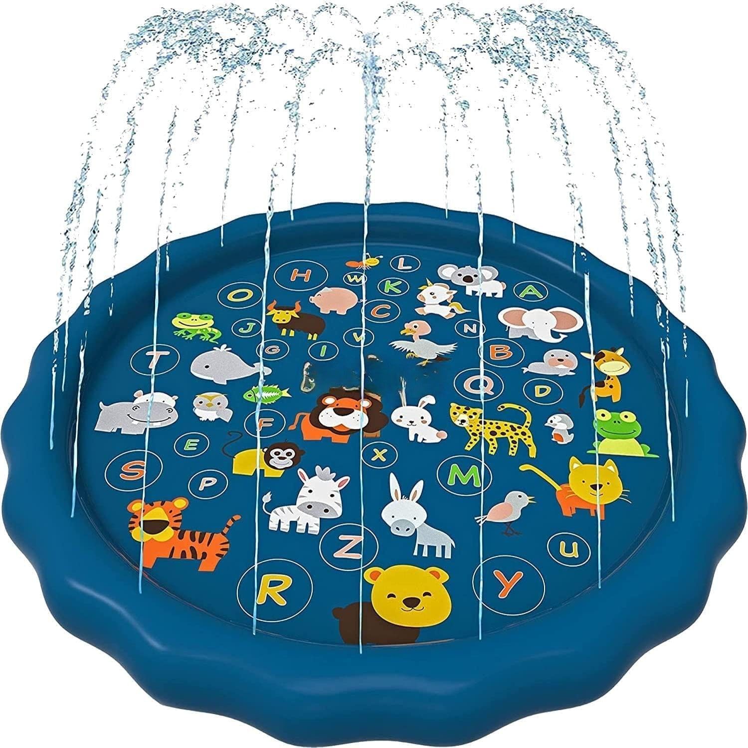 Splash Pad, Sprinkler for Kids, Outdoor Water Toys for 2-9 Year Old Boys Girls, Kiddie Pool, Cool Summer Gifts Toys for 2 3 4 5 6 Year Old (Small)